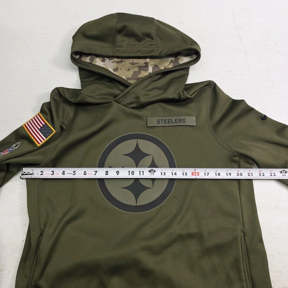 Nike Hoodie Green Pittsburgh Steelers Military Salute To Service Youth Boys Sz L